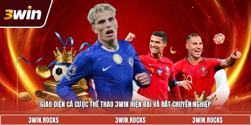 Giao diện cá cược thể thao 3win hiện đại và rất chuyên nghiệp